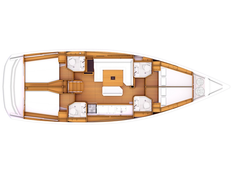 Charter Yacht Sun Odyssey 479 - Koza von Trend Travel Yachting Grundriss